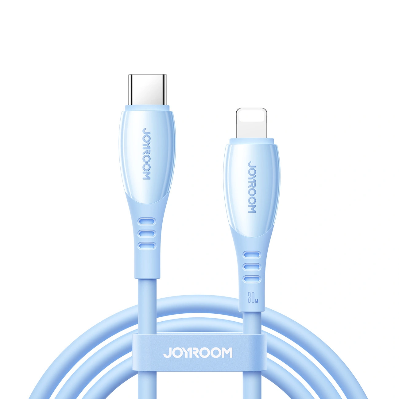 Cablu Date si Incarcare USB-C - Lightning Joyroom S-A59 Vibrant, 30W, 1.2m, Albastru