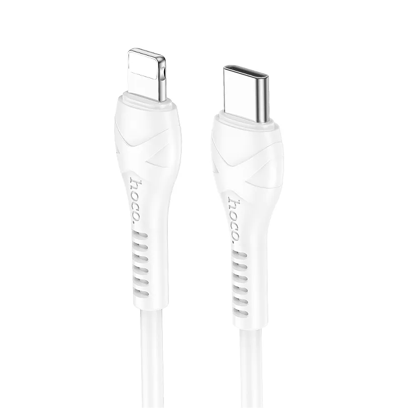 Cablu Date si Incarcare USB-C - Lightning HOCO X37, 27W, 1m, Alb