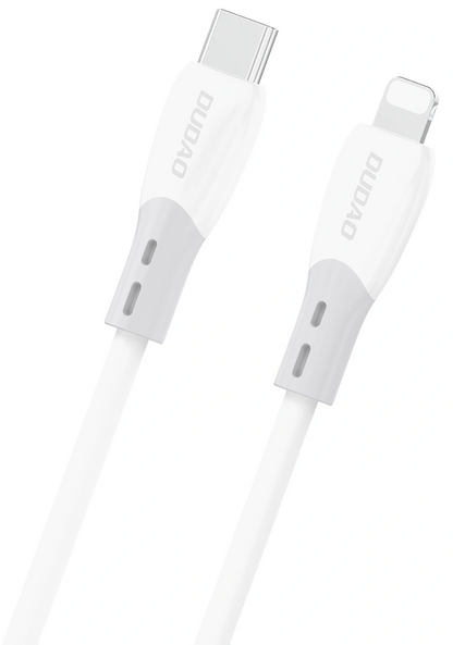 Cablu Date si Incarcare USB-C - Lightning Dudao L25SX, 30W, 1m, Alb