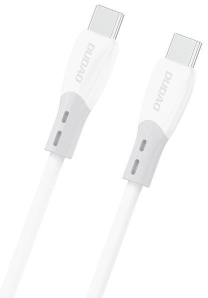 Cablu Date si Incarcare USB-C - USB-C Dudao L25SC, 60W, 2m, Alb