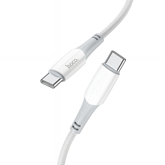Cablu Date si Incarcare USB-C - USB-C HOCO X70, 60W, 1m, Alb