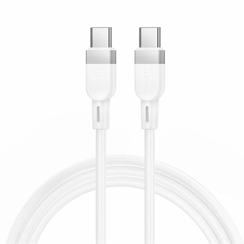 Cablu Date si Incarcare USB-C - USB-C HOCO X109, 60W, 1m, Alb
