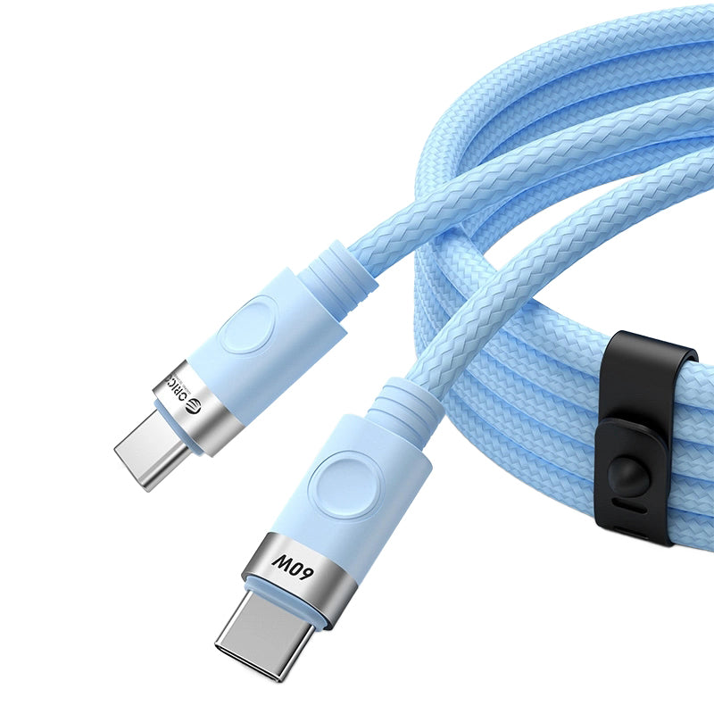 Cablu Date si Incarcare USB-C - USB-C Orico CDX, 60W, 1m, Albastru