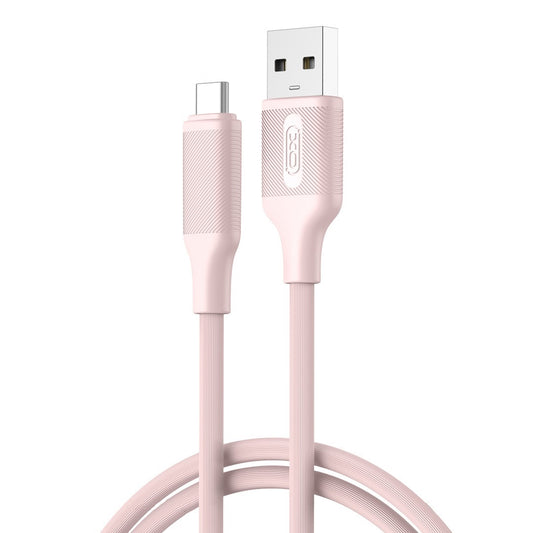 Cablu Date si Incarcare USB-A - USB-C XO Design NB265, 18W, 1m, Roz
