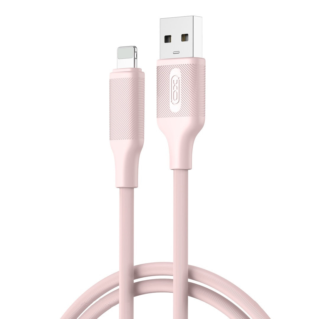 Cablu Date si Incarcare USB-A - Lightning XO Design NB265, 12W, 1m, Roz