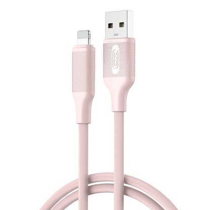 Cablu Date si Incarcare USB-A - Lightning XO Design NB265, 12W, 1m, Roz