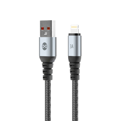 Cablu Date si Incarcare USB-A - Lightning Forever Braix, 18W, 1m, Negru