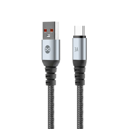 Cablu Date si Incarcare USB-A - USB-C Forever Braix, 18W, 1m, Negru
