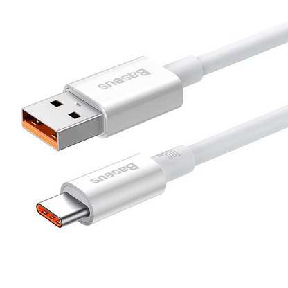 Cablu Date si Incarcare USB-A - USB-C Baseus Superior Series, 100W, 1m, Alb P10320102214-01