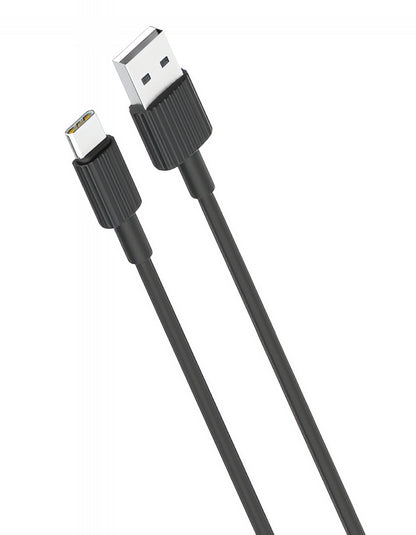 Cablu Date si Incarcare USB-A - USB-C XO Design NB156, 18W, 1m, Negru