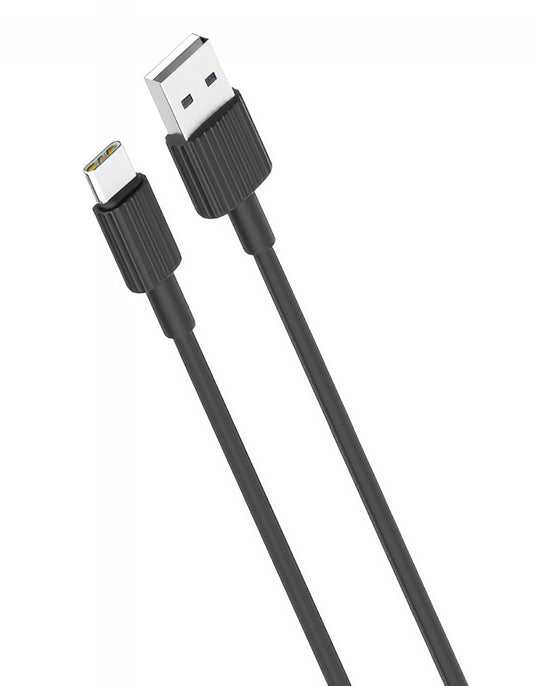 Cablu Date si Incarcare USB-A - USB-C XO Design NB156, 18W, 1m, Negru