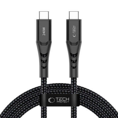Cablu Date si Incarcare USB-C - USB-C Tech-Protect UB11T Ultraboost, 240W, 2m, Negru