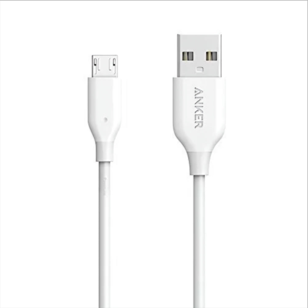 Cablu Date si Incarcare USB-A - microUSB Anker PowerLine, 18W, 1m, Alb A8132H21