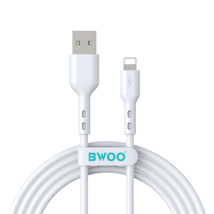 Cablu Date si Incarcare USB-A - Lightning BWOO BO-X172L-2M, 15W, 2m, Alb
