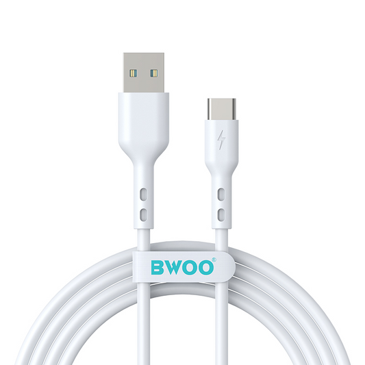 Cablu Date si Incarcare USB-A - USB-C BWOO BO-X172C-2M, 15W, 2m, Alb