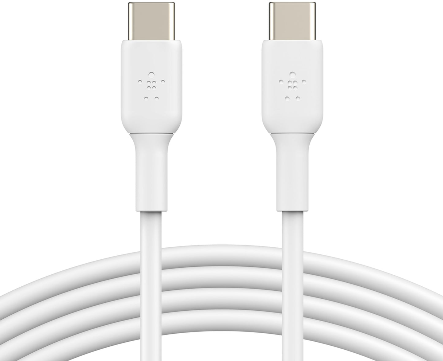 Cablu Date si Incarcare USB-C - USB-C Belkin BoostCharge, 60W, 1m, Alb CAB003bt1MWH