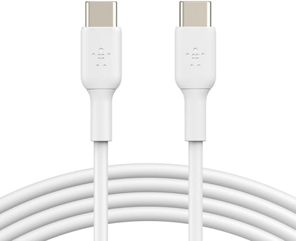 Cablu Date si Incarcare USB-C - USB-C Belkin BoostCharge, 60W, 2m, Alb CAB003bt2MWH