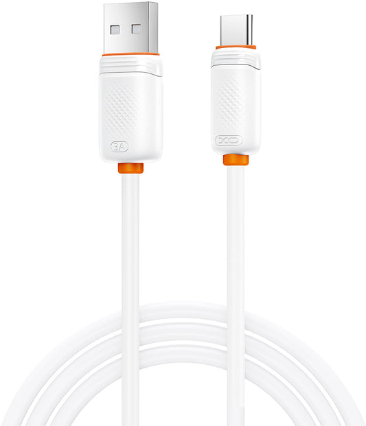 Cablu Date si Incarcare USB-A - USB-C XO Design NB302, 18W, 1m, Alb
