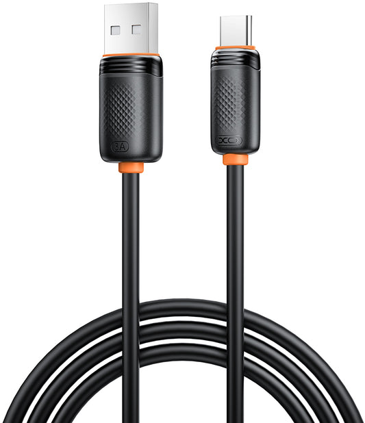 Cablu Date si Incarcare USB-A - USB-C XO Design NB302, 18W, 1m, Negru