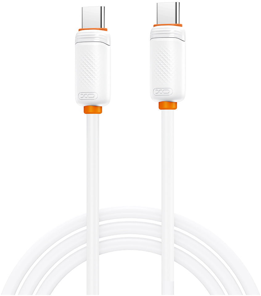 Cablu Date si Incarcare USB-C - USB-C XO Design NB-Q302B, 60W, 1m, Alb