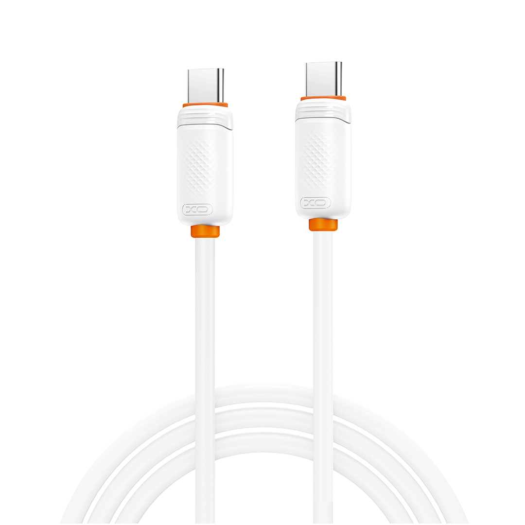 Cablu Date si Incarcare USB-C - USB-C XO Design NB-Q298, 240W, 1m, Alb