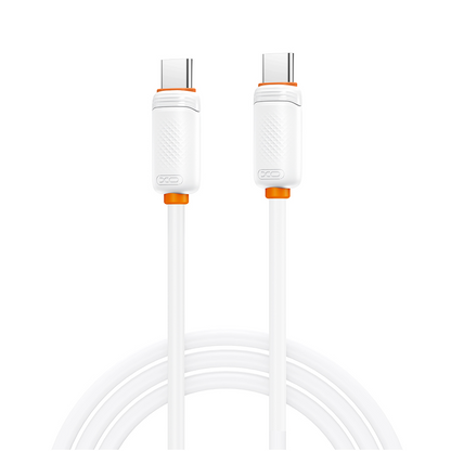 Cablu Date si Incarcare USB-C - USB-C XO Design NB-Q298, 240W, 1m, Alb