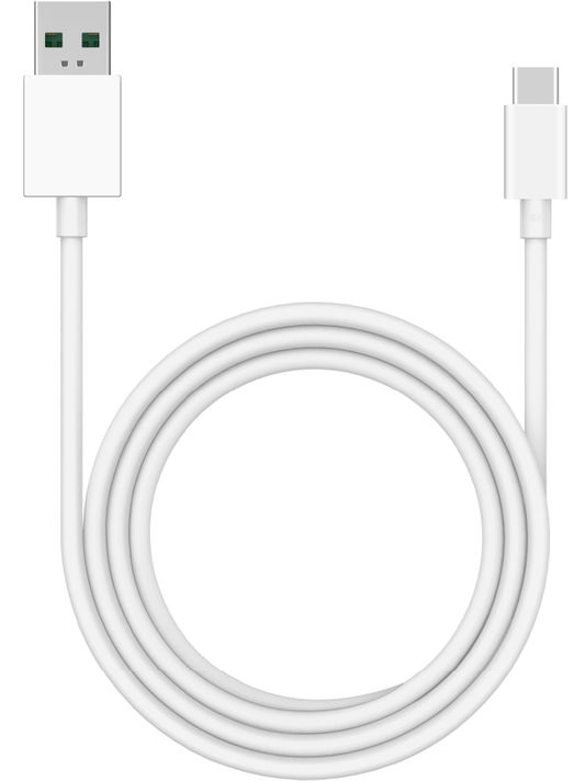 Cablu Date si Incarcare USB-A - USB-C Oppo DL154, 1m, Alb 611602000020