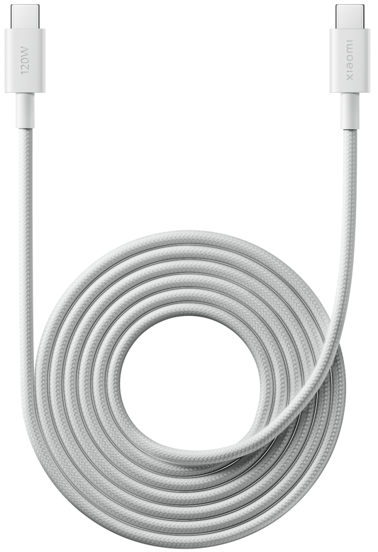 Cablu Date si Incarcare USB-C - USB-C Xiaomi, 120W, 2m, Alb BHR087AGL