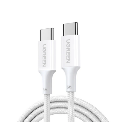Cablu Date si Incarcare USB-C - USB-C UGREEN L502 (35221), 100W, 2m, Alb