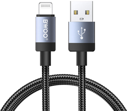 Cablu Date si Incarcare USB-A - Lightning BWOO BO-X401L, 18W, 1m, Negru