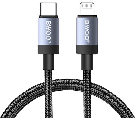 Cablu Date si Incarcare USB-C - Lightning BWOO BO-X401CL, 30W, 1m, Negru