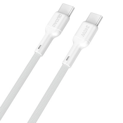 Cablu Date si Incarcare USB-C - USB-C Dudao L9C Max, 240W, 1.2m, Alb