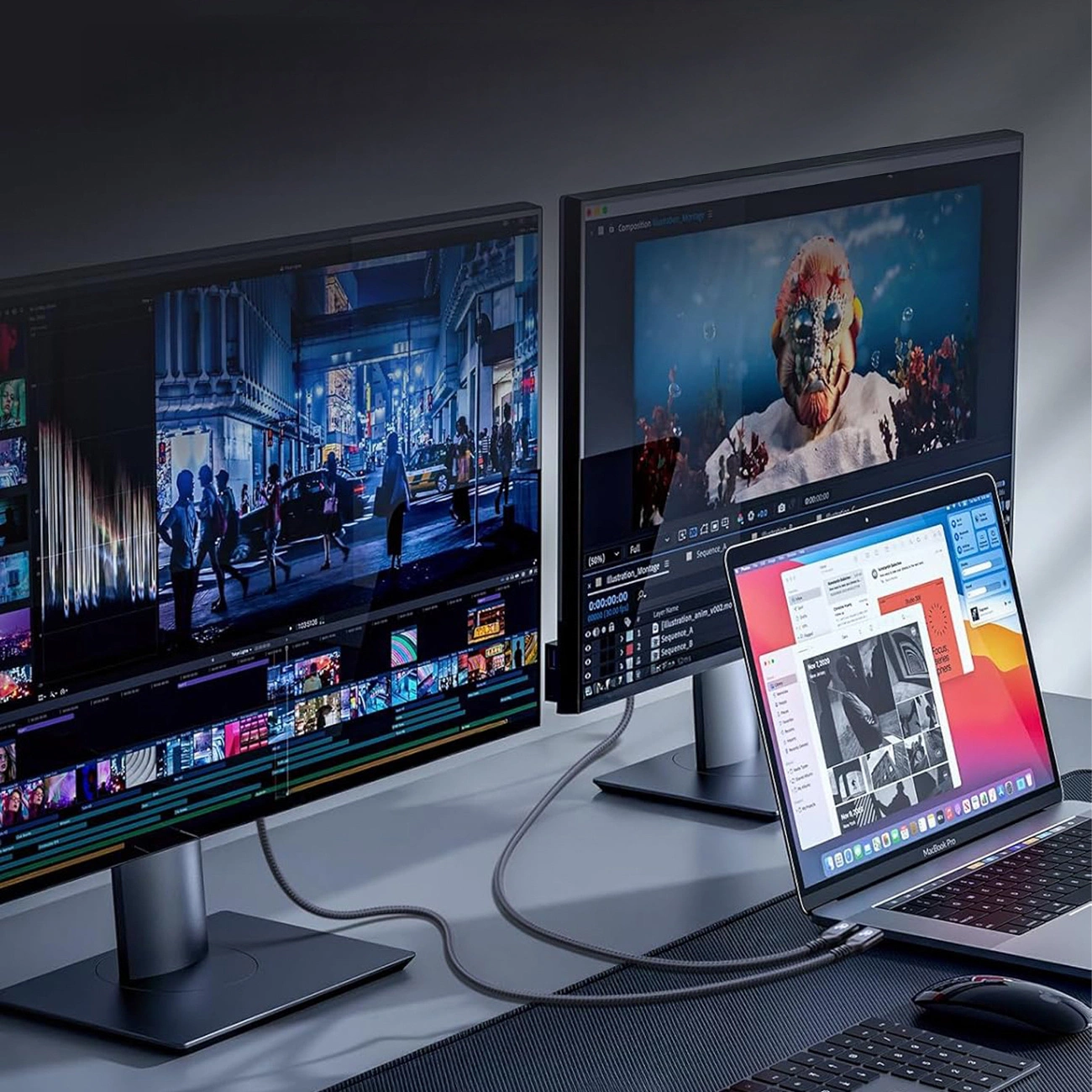 Cablu Date si Incarcare USB-C - USB-C WZK WPS-UY42S, 240W, 2m, Negru