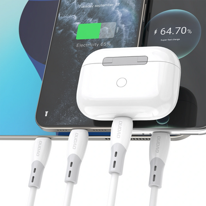 Cablu Date si Incarcare USB-C - USB-C Dudao L25SC, 60W, 1m, Alb