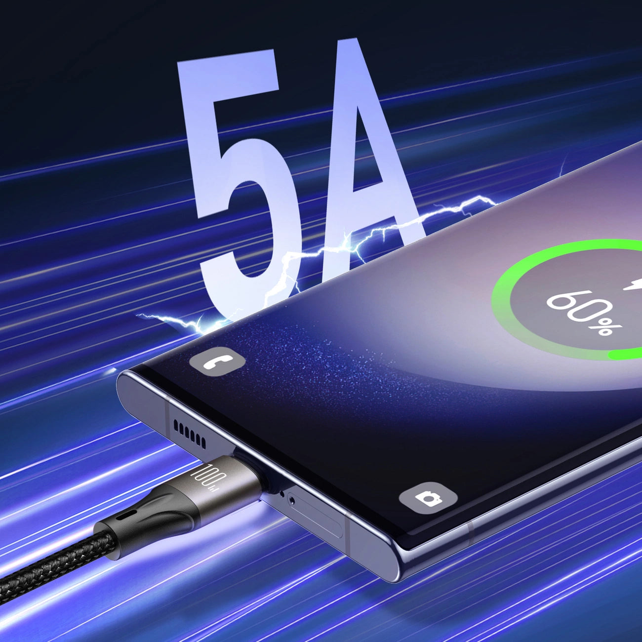 Cablu Date si Incarcare USB-C - USB-C Joyroom S-A25 Light-Speed, 100W, 1.2m, Negru