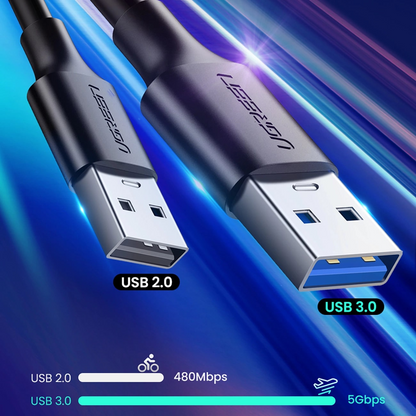 Cablu Date si Incarcare USB-A - USB-C UGREEN US184, 18W, 0.5m, Negru