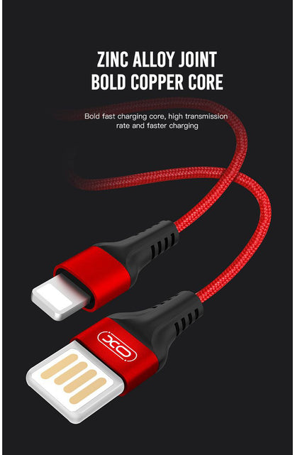 Cablu Date si Incarcare USB-A - microUSB XO Design NB118, 18W, 1m, Rosu