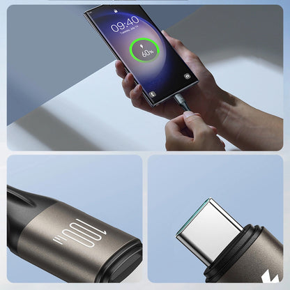 Cablu Date si Incarcare USB-C - USB-C Joyroom S-A25 Light-Speed, 100W, 1.2m, Negru