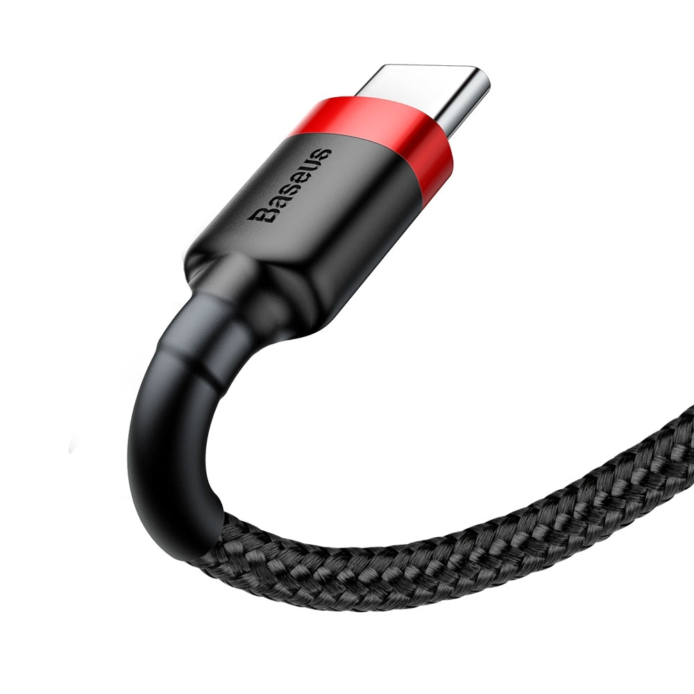 Cablu Date si Incarcare USB-A - USB-C Baseus Cafule, 18W, 1m, Rosu CATKLF-B91