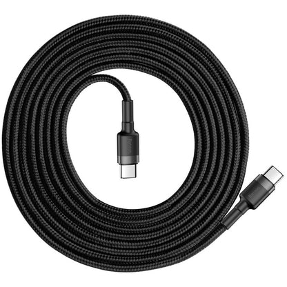 Cablu Date si Incarcare USB-C - USB-C Baseus Cafule, 60W, 2m, Negru CATKLF-HG1