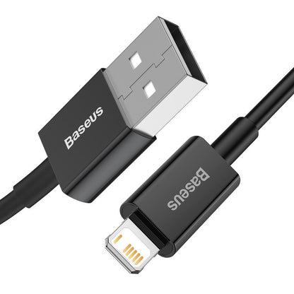 Kabel do ładowania i transmisji danych USB-A - Lightning Baseus Superior Series, 20W, 2m, czarny CALYS-C01