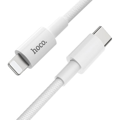 Cablu Date si Incarcare USB-C - Lightning HOCO X56, 20W, 1m, Alb
