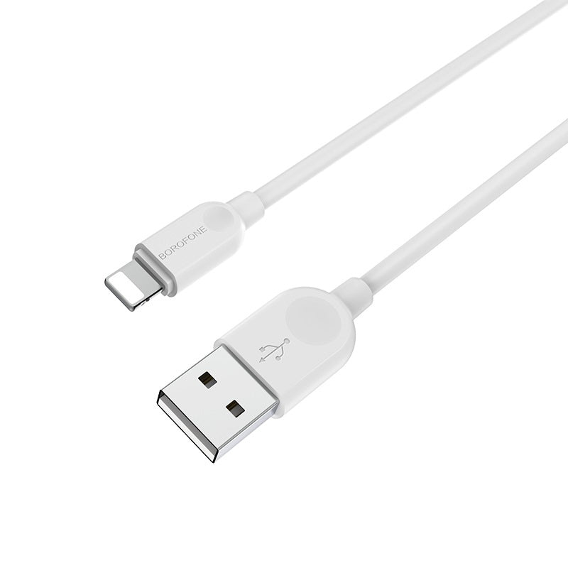 Kabel do ładowania i transmisji danych USB-A - Lightning Borofone BX14 LinkJet, 18W, 1m, biały