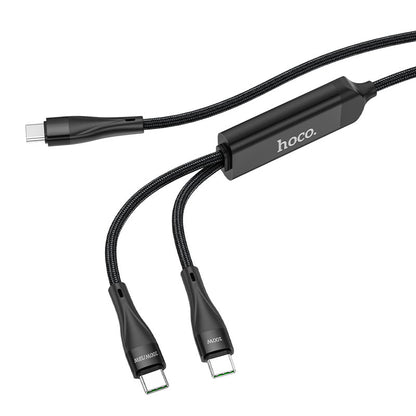 Cablu Date si Incarcare USB-C - USB-C HOCO U102 Super, 100W, 1.2m, Negru