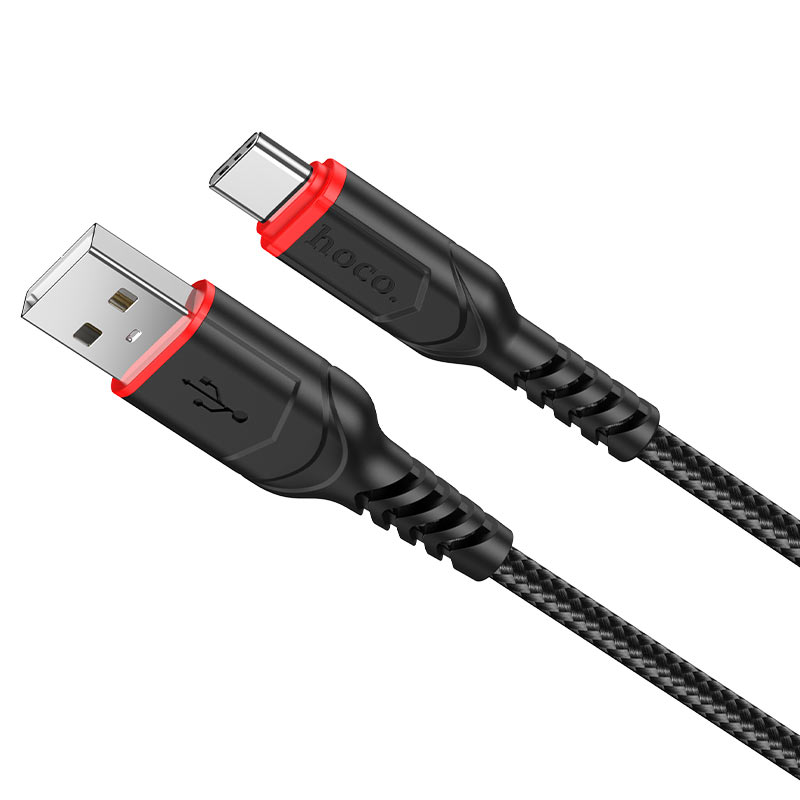 Cablu Date si Incarcare USB-A - USB-C HOCO X59 Victory, 18W, 1m, Negru
