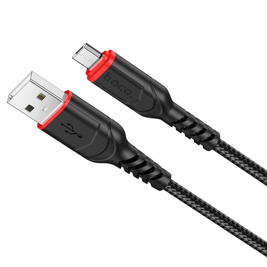 Kabel do ładowania i transmisji danych HOCO X59 Victory USB-A - microUSB, 18 W, 1 m, czarny