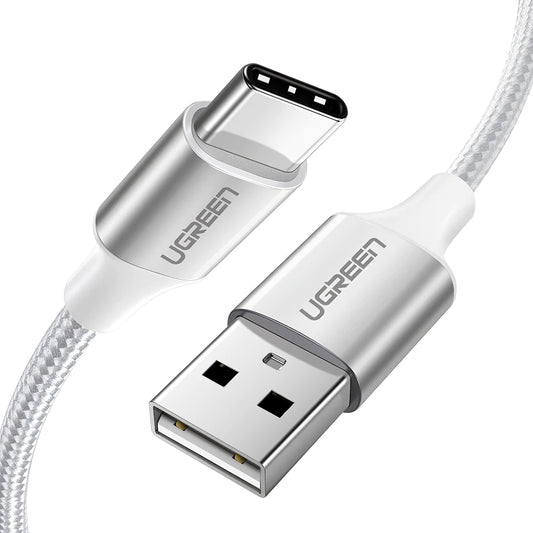 Cablu Date si Incarcare USB-A - USB-C UGREEN US288, 18W, 1m, Alb