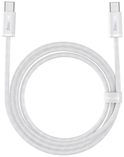 Kabel USB-C do ładowania i transmisji danych - USB-C Baseus Dynamic Series, 100W, 1m, biały CALD000202 