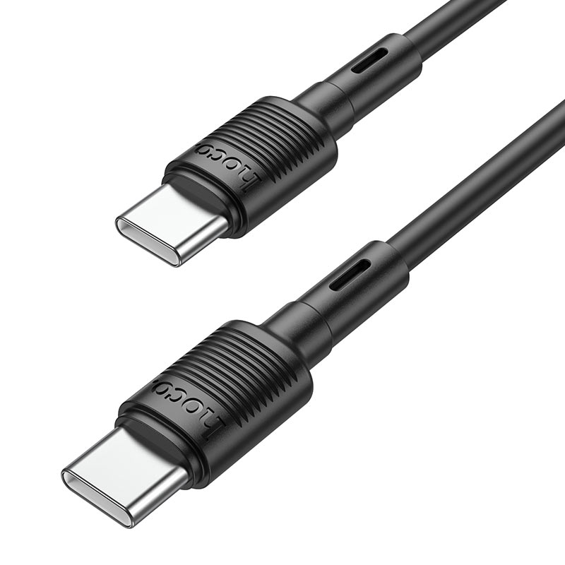 Kabel USB-C do ładowania i transmisji danych - USB-C HOCO X83 Victory USB-C, 60W, 1m, czarny