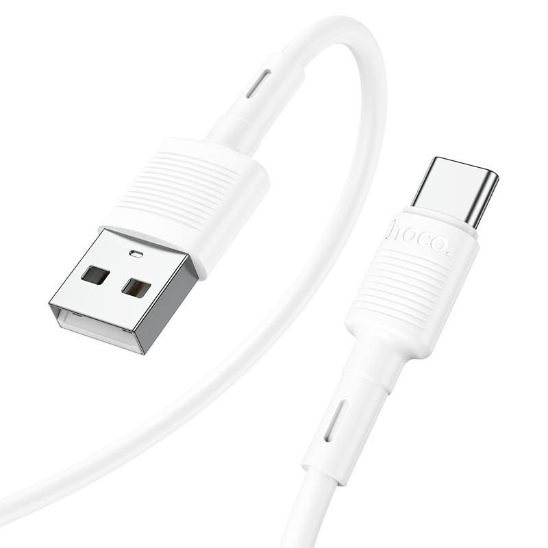 Cablu Date si Incarcare USB-A - USB-C HOCO X83 Victory, 20W, 1m, Alb